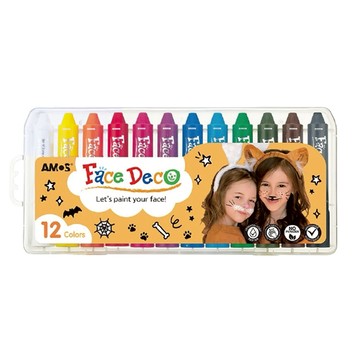 【AMOS 阿摩斯】韓國原裝 人體彩繪棒 12色 /組 FD5PC12