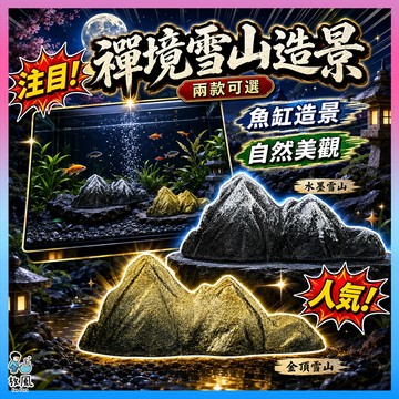 放風水族【禪境雪山造景】魚缸造景 魚缸裝飾 假山造景 水族箱擺件 微景觀 水草缸 造景擺飾 山峰造景 水族用品 魚缸假山