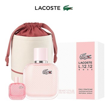 【LACOSTE】經典清新玫瑰淡香水50ml(贈品牌盥洗包+隨機小香乙瓶)