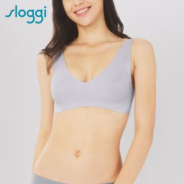 sloggi-ZERO FEEL SOFT BRA全新零感系列後扣式V領內衣 玫瑰灰褐