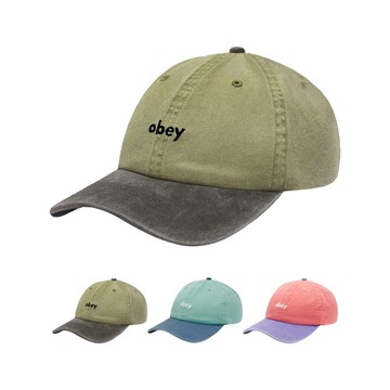 OBEY 水洗 雙色調 PIGMENT 2 TONE LOWERCASE 6 PANEL 老帽 ⫷ScrewCap⫸