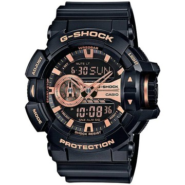 CASIO 卡西歐 GA-400GB-1A4 / G-SHOCK錶冠設計潮流雙顯錶 / 玫瑰金 51.9mm｜樂天領券現折★全館特惠中★指定刷卡回饋10%