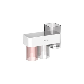 ecoco意可可牙刷置物架 壁掛 二杯-高配 牙刷架 漱口杯架 置物架 盥洗 收納 浴室收納架