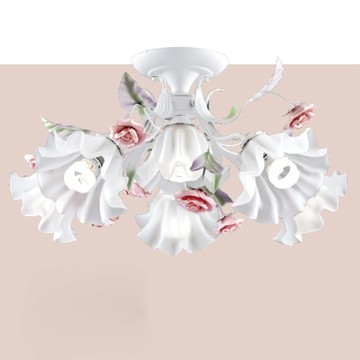 手工陶瓷花瓣玻璃吸頂燈 F37-21-92661