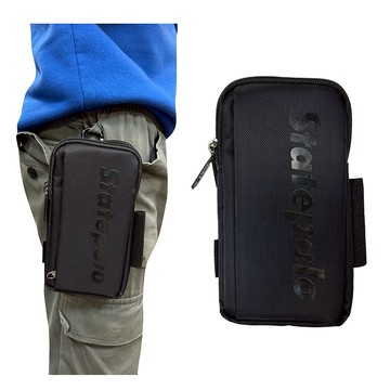 ~雪黛屋~SPYWALK 腰掛包小容量7手機二主袋+外袋共三層穿皮帶固定SW9936