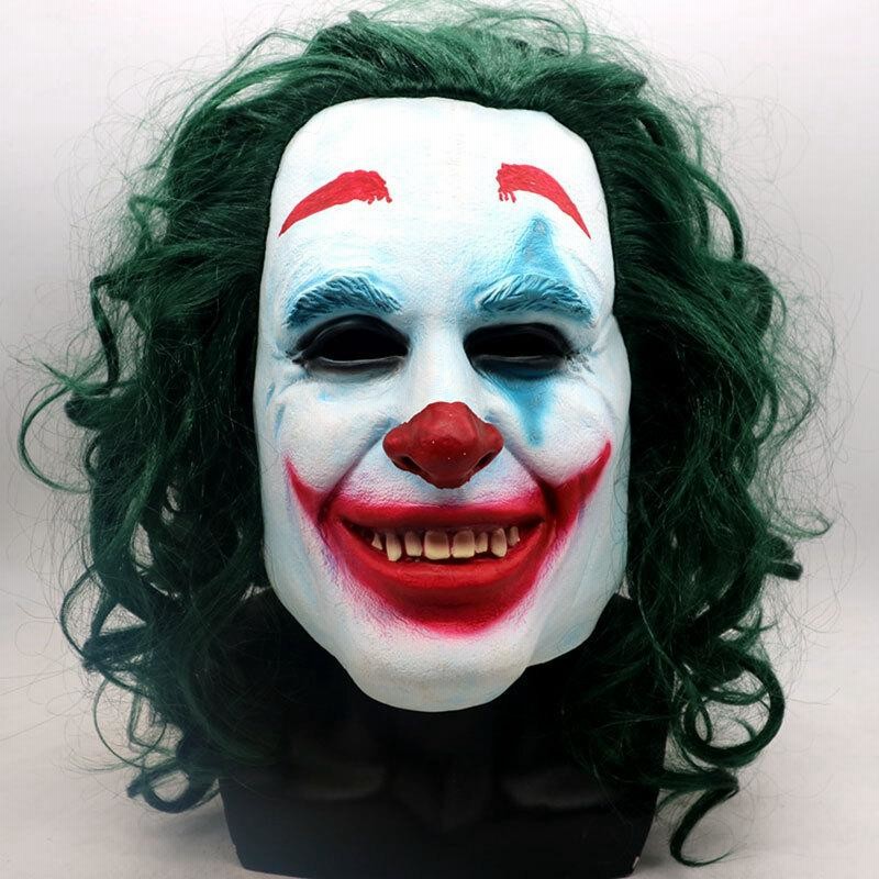 ハロウィン ジョーカー Joker ウィッグ付きマスク コスプレ5点セット ピエロ衣装 ホラー仮装 学園祭 舞台演出服|M | LINEブランドカタログ