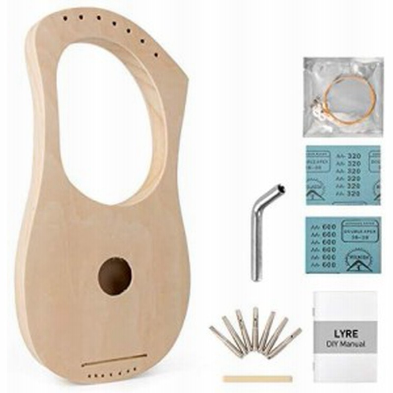Kmise ライアーハープ手作りキット7弦 楽器diy ナチュラルなウッド 弦 チューニングレンチ サドル付き 通販 Lineポイント最大1 0 Get Lineショッピング