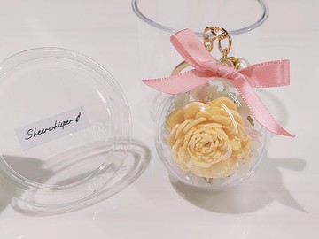 Sheer Whisper 絮語藏花 乾燥花鑰匙圈/乾燥花吊飾/壓克力花球