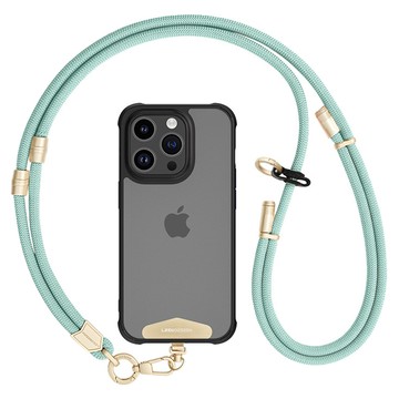 LEEU DESIGN 攀連二合一手機掛繩  金+蒂芬尼藍  1個