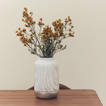北歐ins風花瓶擺件客廳插花大理石紋冬青干鮮花水養桌面陶瓷花器