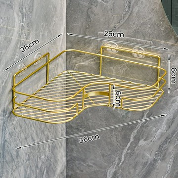 免打孔浴室衛生間三角置物架轉角墻上壁掛洗漱臺廁所洗澡間收納架【步行者戶外生活館】