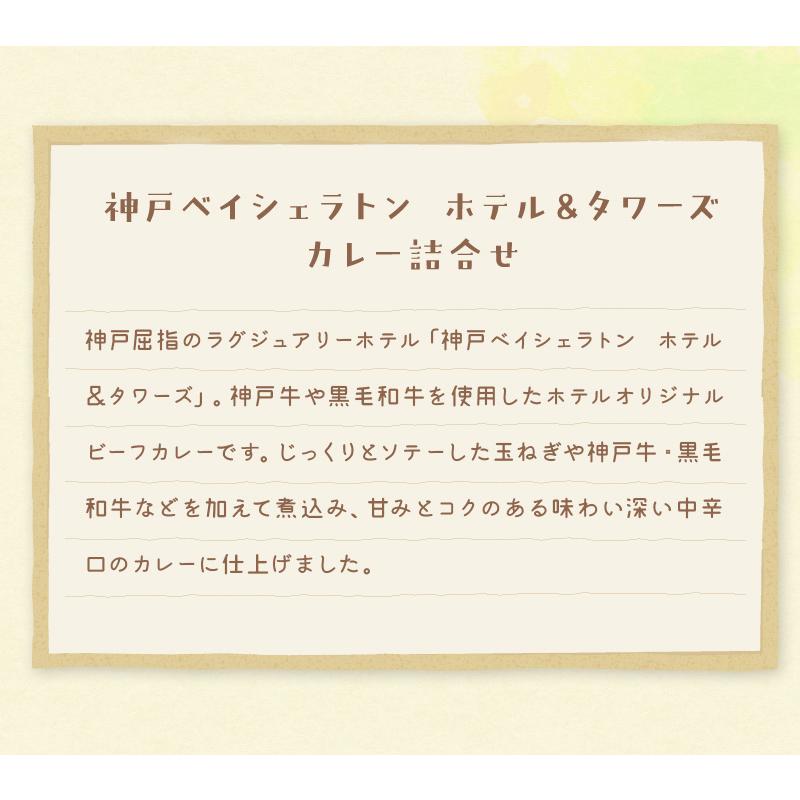 神戸ベイシェラトン ホテル＆タワーズカレー詰合せ   カレー ギフトセット シェラトンホテル 神戸牛カレー 黒毛和牛カレー   山晃食品