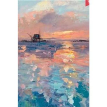 油畫掛畫客廳大海抽像風景畫