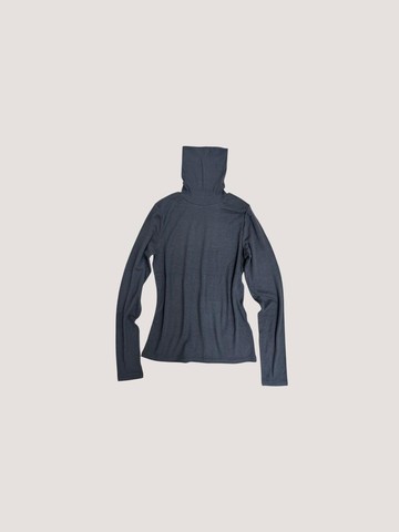 Tencel Wool Roll-Neck Top [Charcoal]