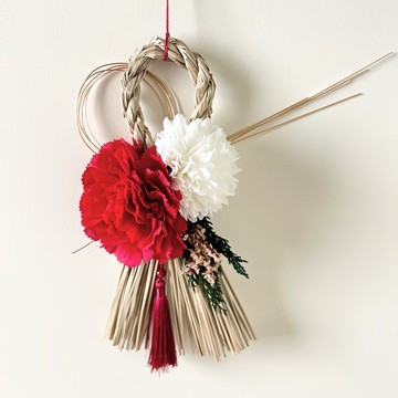 紅色喜氣祈福日式注連繩