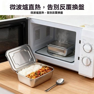 💥挑戰最低💥帶鋼蓋 不鏽鋼 帶磁 保鮮盒 食品 商用擺攤 長方形 野餐盒 專用 多用盒