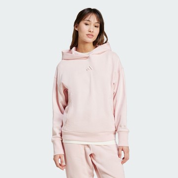 adidas 愛迪達 長袖上衣 女 帽T 運動 亞規 W ALL SZN FT HD 粉 IY6812