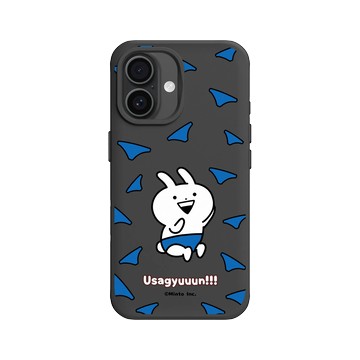 iPhone 16 SolidX 黑 - Usagyuuun 小突兔 - 率性藍褲褲