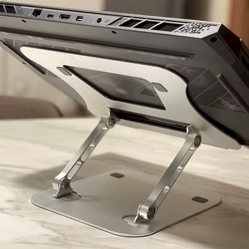 11-17.3吋可調式雙軸無段調整鋁合金 筆電平板支架 平板支架 筆電散熱架 (靜態耐重20KG)