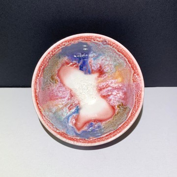 冰晶油畫山水圓杯 / 邱毓寧 / 鶯歌燒 / A50