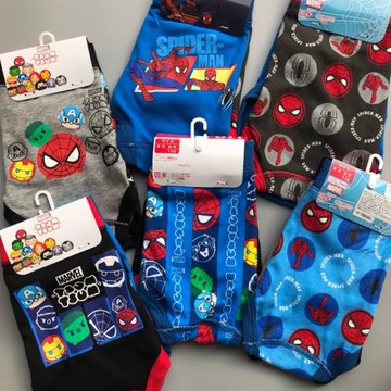 出口日本男童卡通蜘蛛俠汽車麥昆三角平角兒童內褲100%純棉底褲