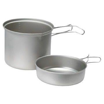 EPIgas BP 鈦鍋背包客炊具2件組 附收納網袋 T-8006  1組  銀色