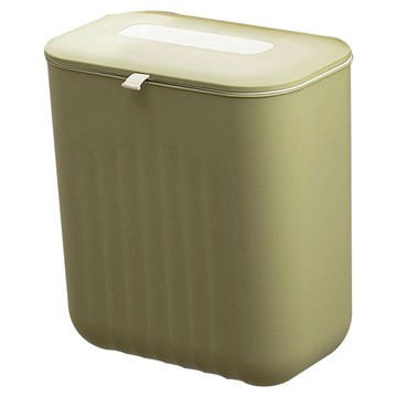 廚房浴室壁掛垃圾桶 11L 免打孔壁掛式設計  29 x 26 x 16cm  抹茶綠
