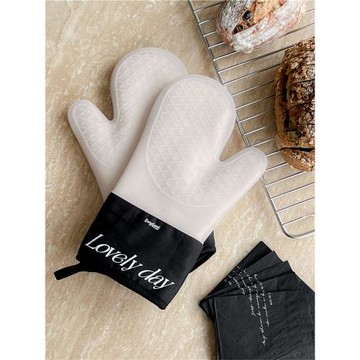 Easygood隔熱防燙手套硅膠廚房鍋蒸烤箱專用加厚耐高溫微波爐烘焙