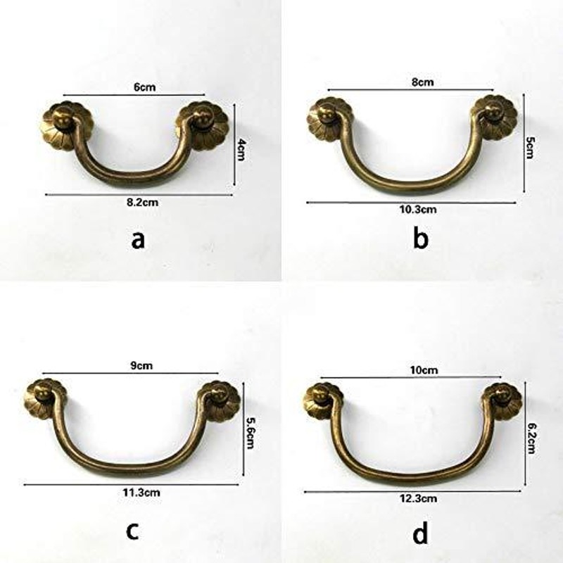 4個セット 引き出し取っ手 ツマミ アンティーク調 ブロンズ 食器棚プル