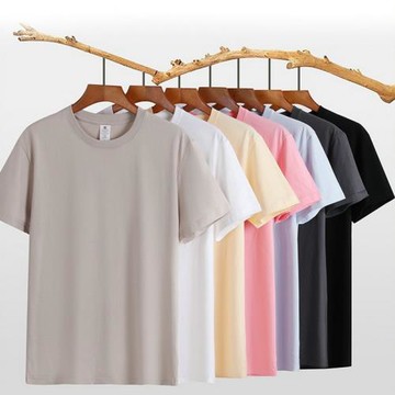 純色圓領短袖T恤男純棉經典半袖體袖衫青少年白色百搭休閑打底衫