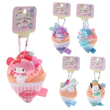 小禮堂 Sanrio 三麗鷗 絨毛玩偶吊飾 (可麗餅) 美樂蒂 大耳狗 酷洛米