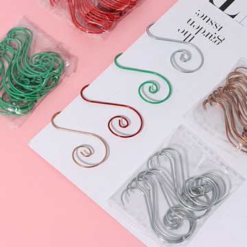 聖誕節 金屬小掛勾 聖誕樹掛鉤 S掛勾 20入 造型 S勾 鐵掛勾 鐵鉤 免釘 免打孔 收納【BlueCat】【XM0831】