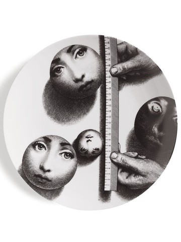 Fornasetti - Tema e Variazioni n.173 wall plate - unisex - Porcelain - One Size - White
