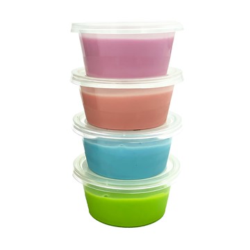 Q-doh 超柔軟有機矽膠黏土馬卡龍四色組  粉色 + 橘色 + 藍色 + 綠色  1組