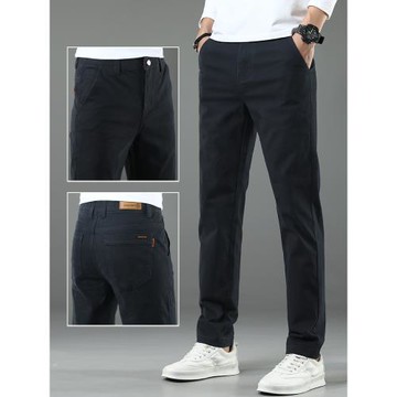 香港秋冬季新款休閑褲男修身直筒2025年時尚高端商務百搭長褲子