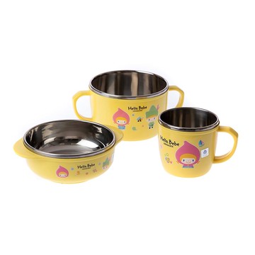 樂扣樂扣HELLOBEBE不鏽鋼餐具3件組