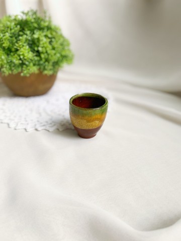 【好日戀物】德國帶回窯變三色釉陶杯蛋杯