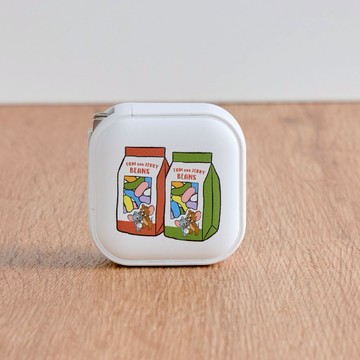 【TOYSELECT】湯姆貓與傑利鼠糖果包和吐司GaN 45W Type-C雙孔充電頭