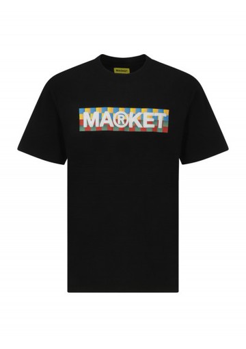 Market - Checkred T-shirt - Mens - Black