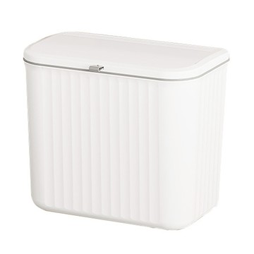 Mass 廚房壁掛式滑蓋垃圾桶 7L 白色 節省空間  26 x 16 x 23cm