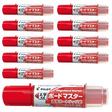 PILOT 百樂 可換卡水白板筆  紅色  10支