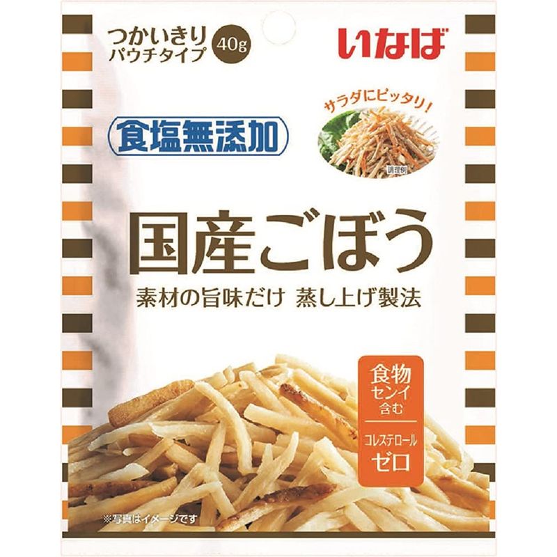 いなば 国産ごぼう 食塩無添加 40g10個