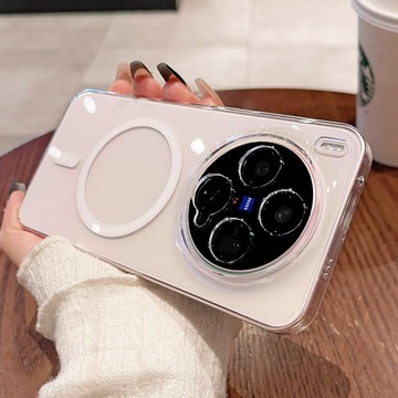 高透裸感 無線磁吸充電 超薄手感 不沾指紋 簡約 手機殼 適用Vivo X300 X200 X100 Pro 防摔殼