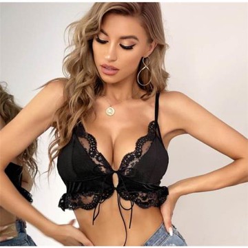 歐美吊帶短上衣女 sexy lingerie bra top women майка ж