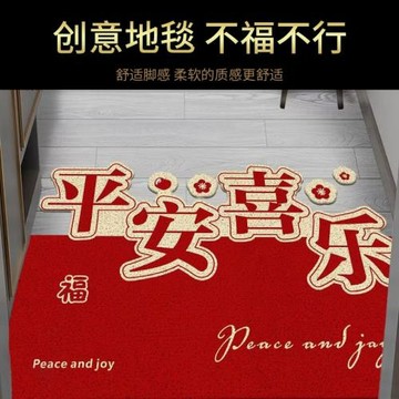 不規則地墊地毯平安喜樂入戶門墊子絲圈墊隔離灰塵玄關絲圈地毯