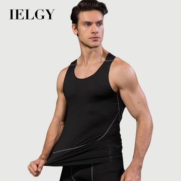 IELGY緊身訓練男士運動籃球跑步彈力排汗速乾背心衣服