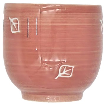 湯吞杯  紅繪招財貓  1個  紅色