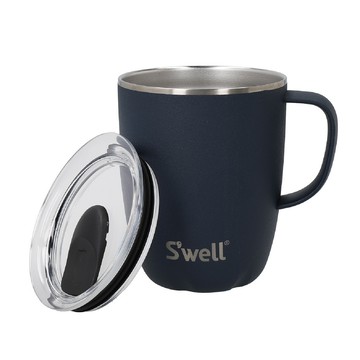 S'well 美國 Mug不鏽鋼滑蓋保溫馬克杯(海軍藍350ml) / swell 保溫杯 環保杯 隨行杯 可機洗