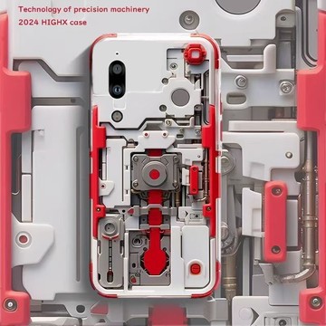 適用于夏普S2手機殼線路圖機甲ins風簡約博主同款朋克風最新撞色 z7291