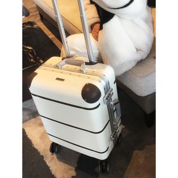 出口日本亮面鋁框行李箱24寸明星同款超輕音輪20旅行密碼拉桿箱子